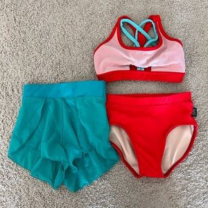 Tiger Friday Set. Top and Breifs CM. Aqua bottoms mesh CS.